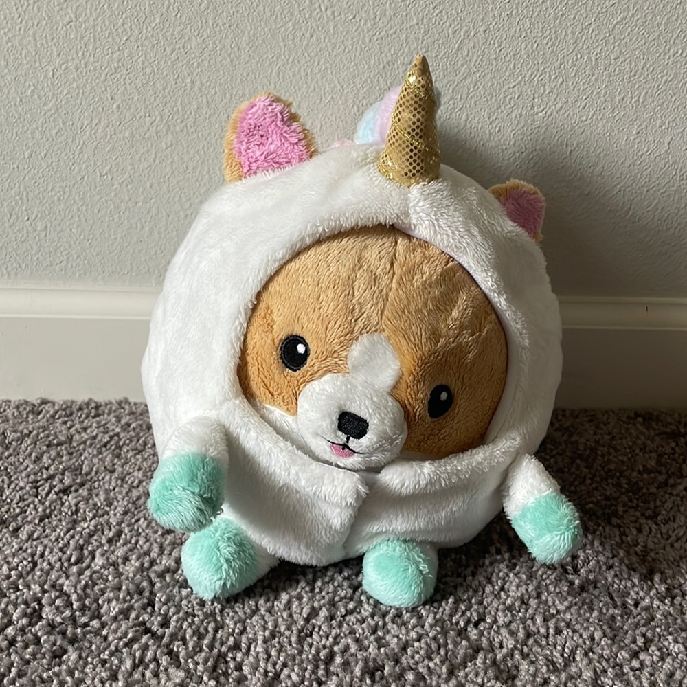 COPY - Stuffed dog in unicorn costume